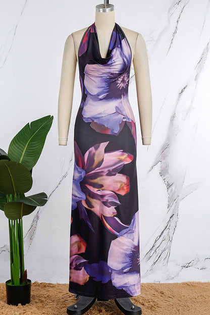 Yamel® | Abiti sexy stampati con scollo all'americana e gonna